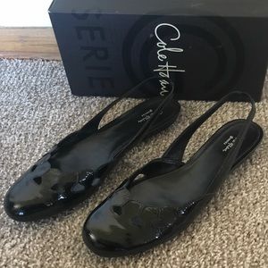 Cole Haan Nike Air Patent Leath Sling Shoe Flats